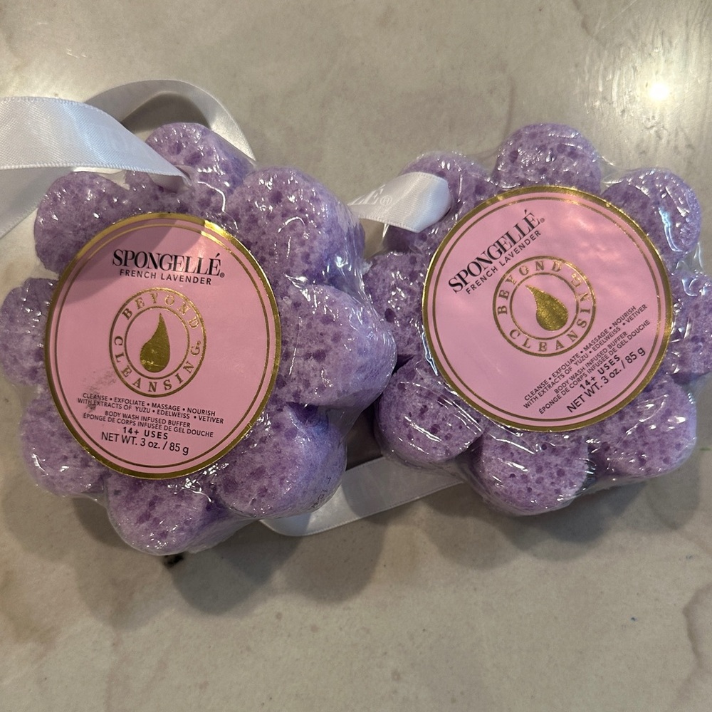 French Lavender Body Wash Infused Buffers - set of 2